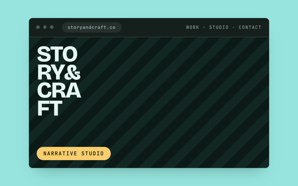 This site, homepage with the wordmark over the hero film